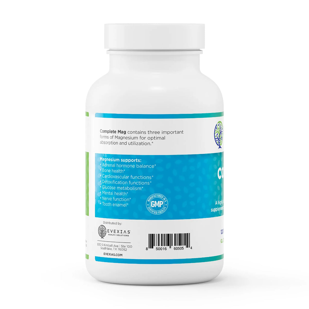 evexias health complete mag bottle information label