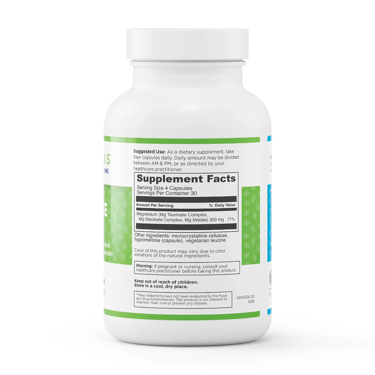 evexias health complete mag bottle supplement facts ingredients label