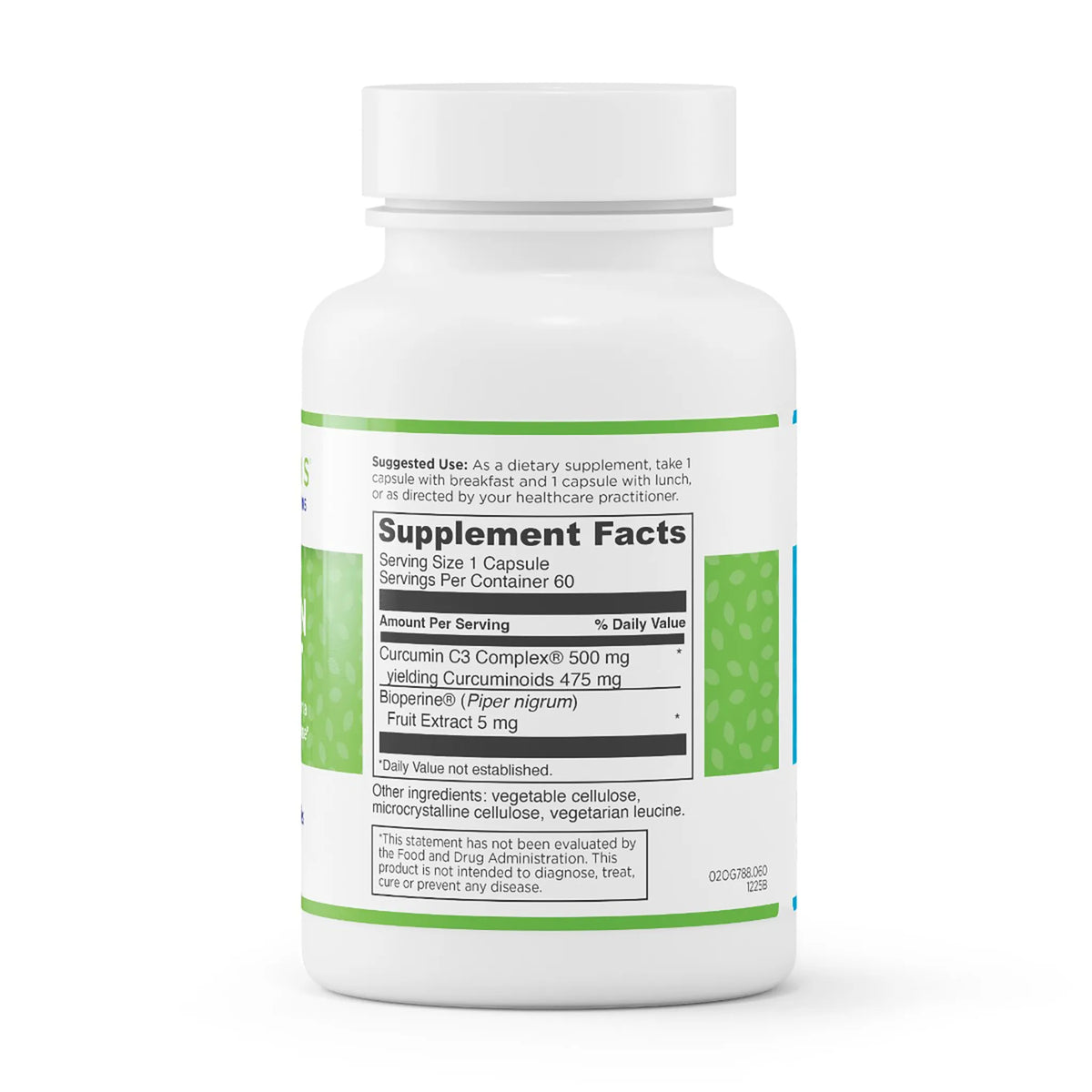 evexias health curcumin support bottle supplement facts ingredients label