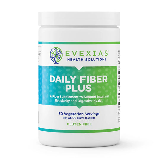 evexias health daily fiber plus bottle front label