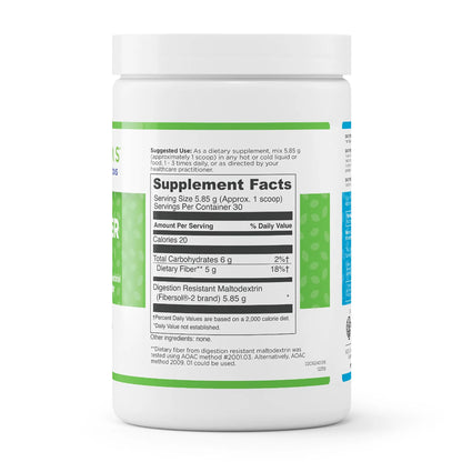 evexias health daily fiber plus bottle supplement facts ingredients label