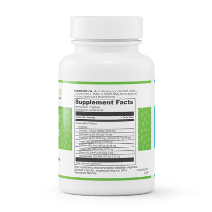 evexias health digestive enzyme complete bottle supplement facts ingredients label
