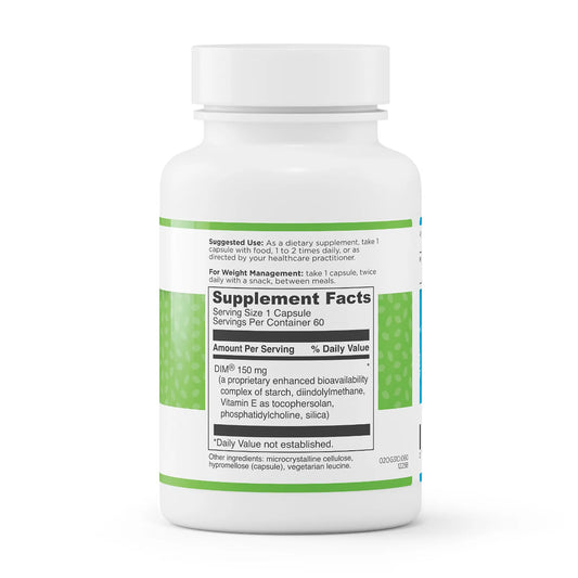evexias health dim 150 60 capsules bottle supplement facts ingredients label