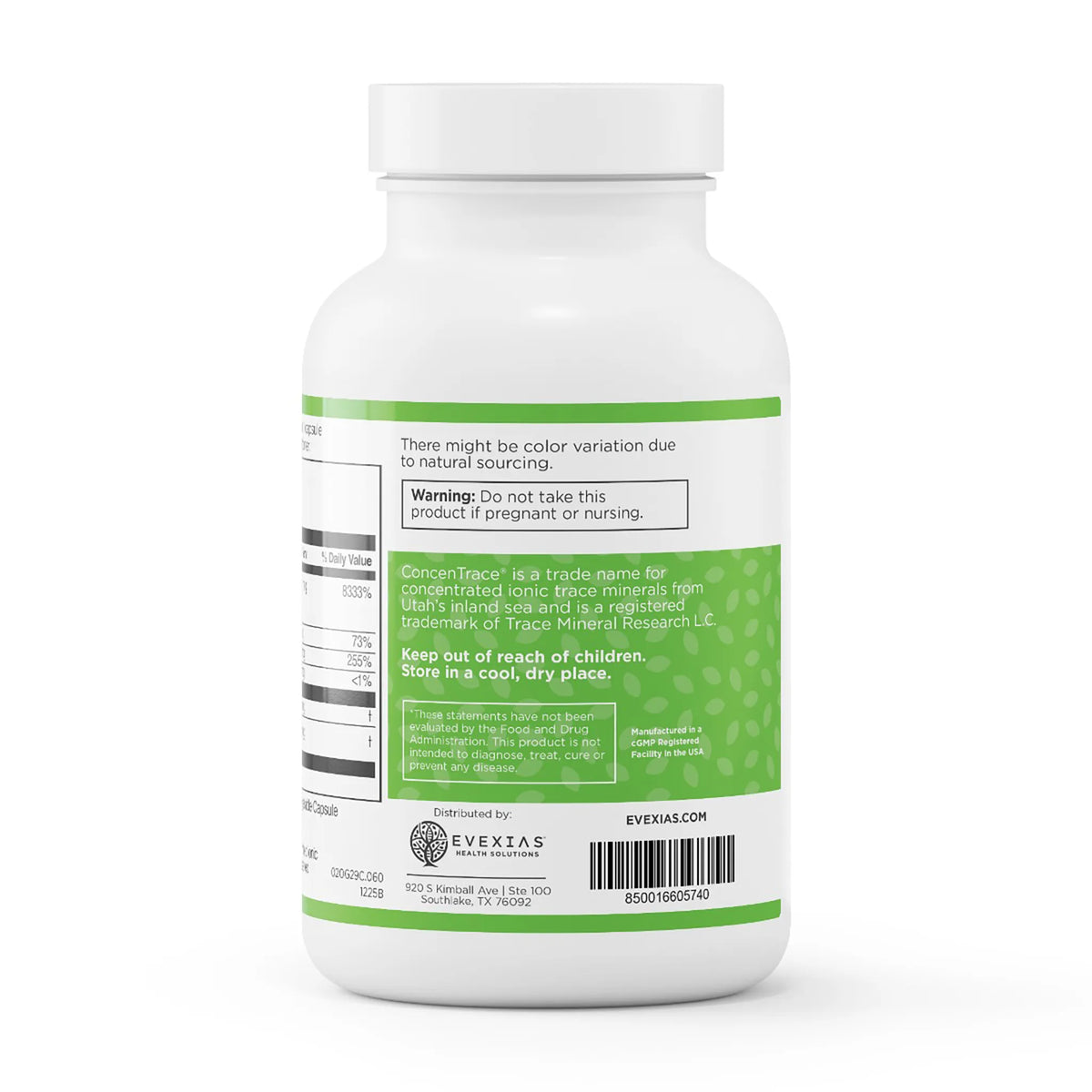 evexias health iodine complete bottle information label