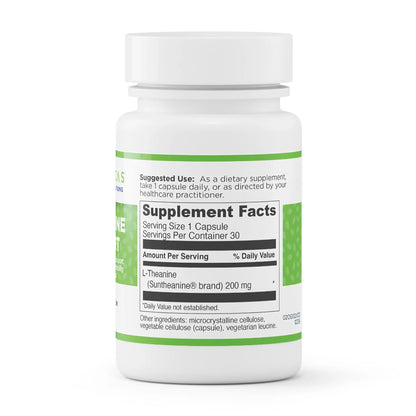 evexias health l-theanine support bottle ingredients supplement facts label