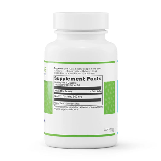evexias health nac 500 bottle supplement facts ingredients label