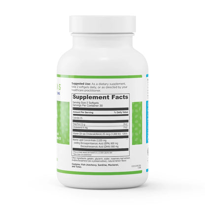 evexias health omega plus supplement ingredients label bottle