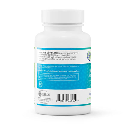 evexias health prostate complete information side label
