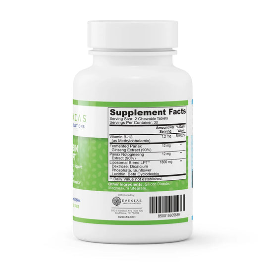 evexias health synapsin pro lpt bottle supplement facts ingredients label