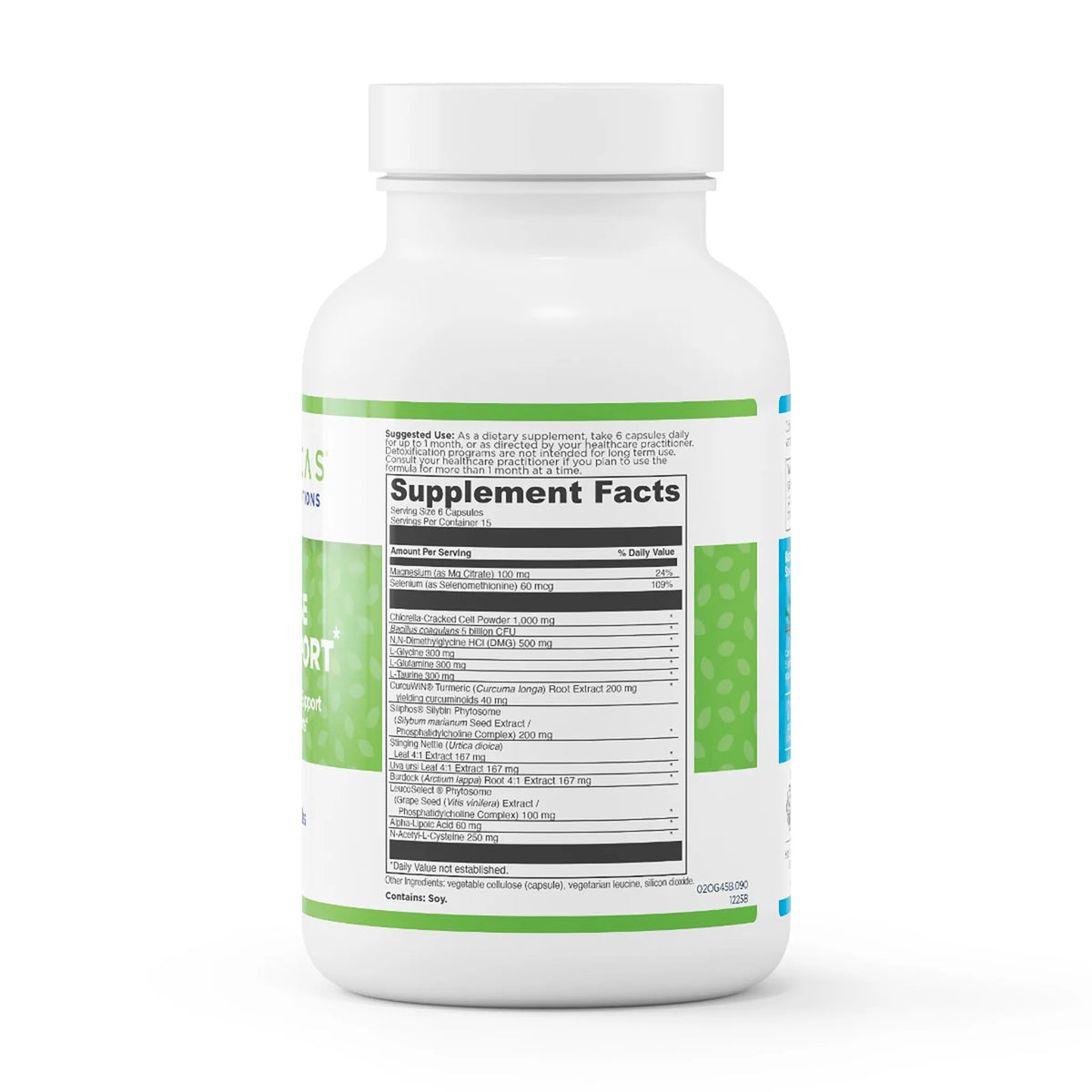 evexias health tri-phase detox support supplement facts ingredients label