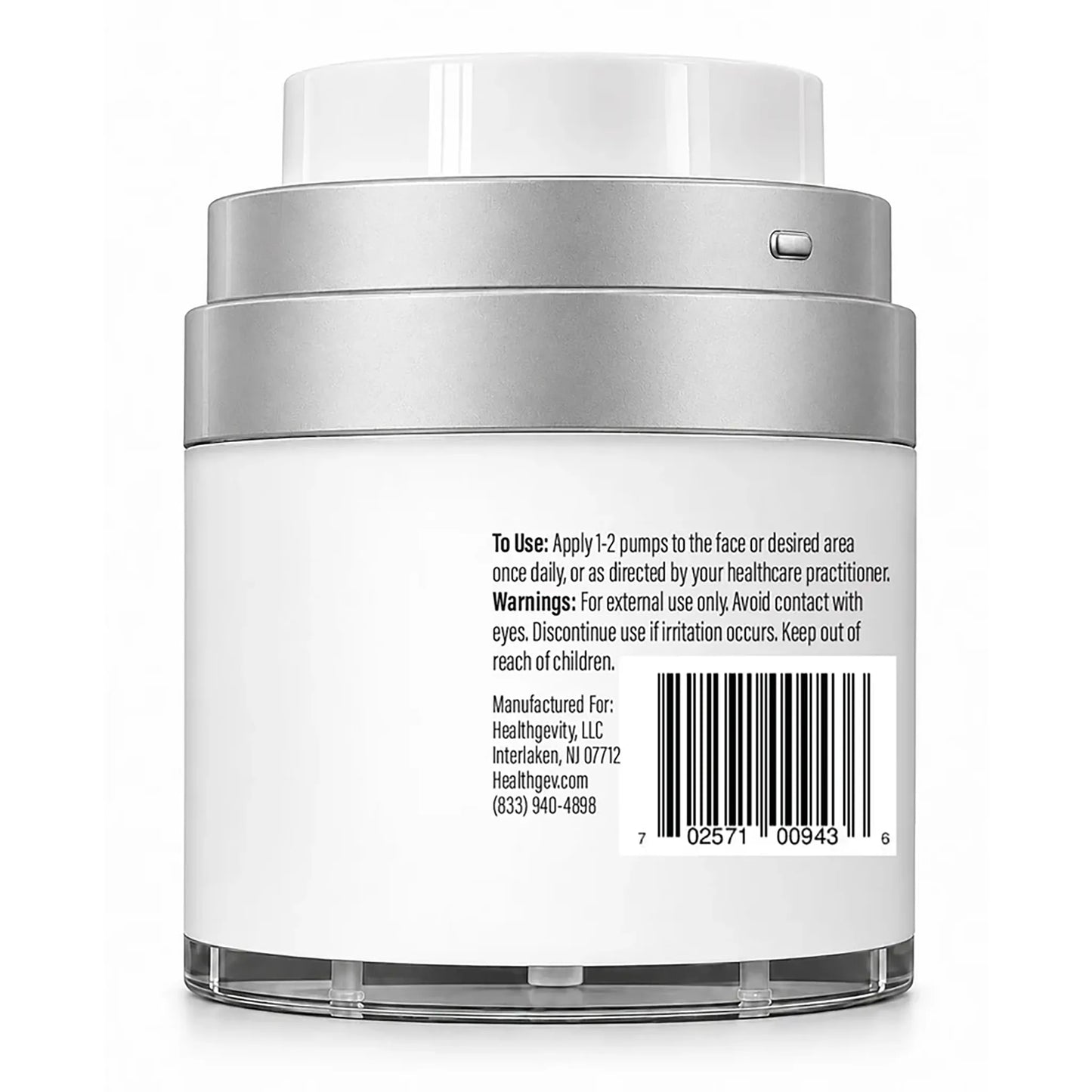 FACEgevity by Healthgevity how to use label