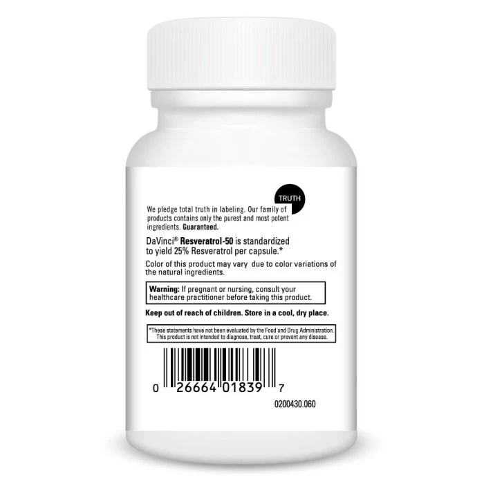 Resveratrol-50 By DaVinci Labs