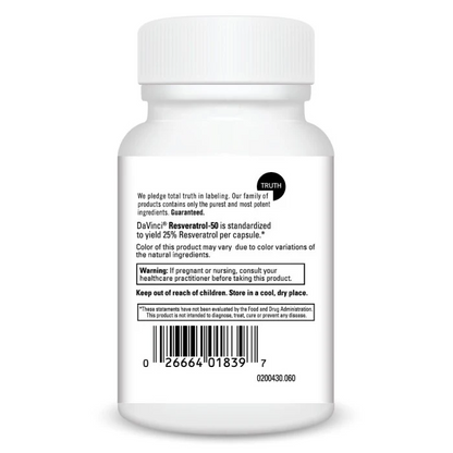 Resveratrol-50 By DaVinci Labs