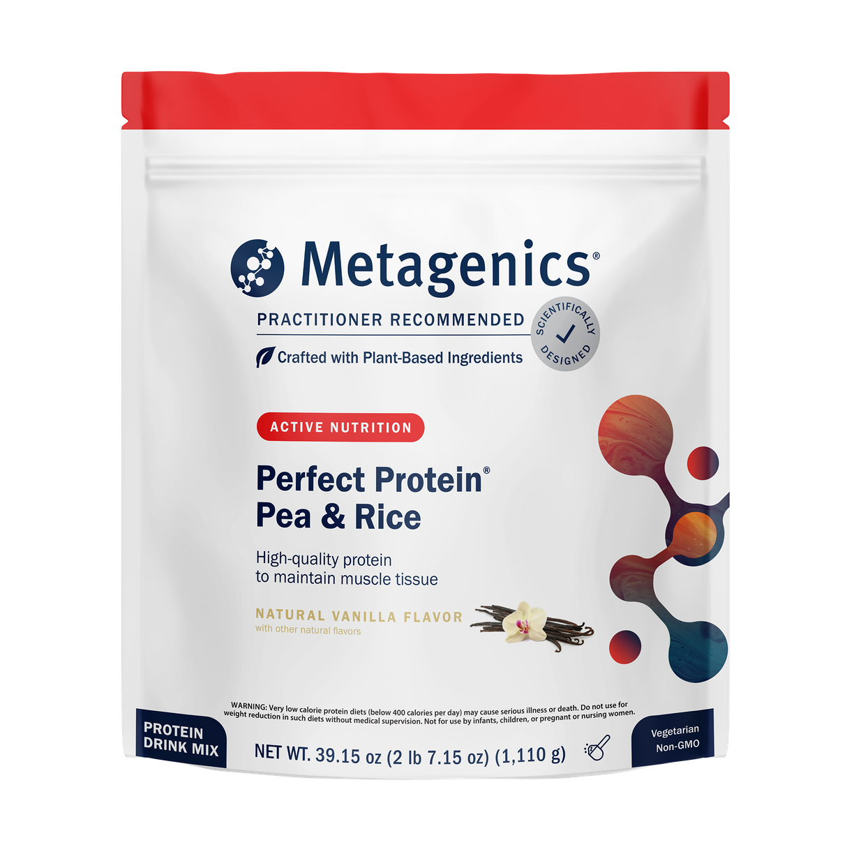 Perfect Protein® Powder - Vegan Pea and Rice Protein, Vanilla By Metagenics