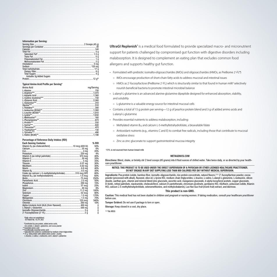 UltraGI Replenish® By Metagenics