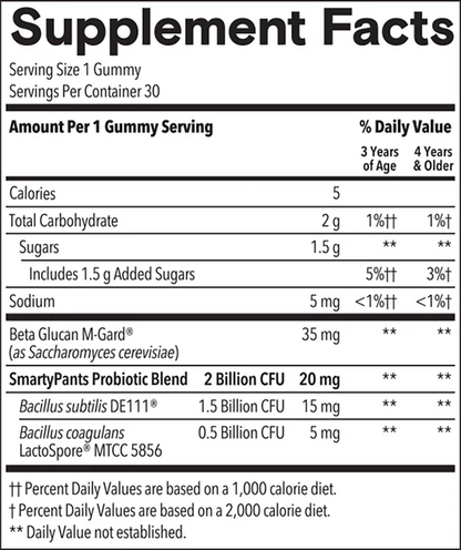 Kids 2 Billion CFU Probiotic by Smarty Pants