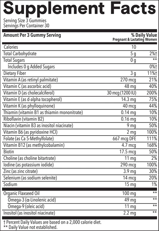 Prenatal Zero Sugar Multi & Omegas by Smarty Pants