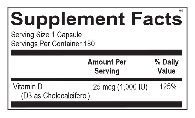 Vitamin D 1,000 IU by Ortho Molecular