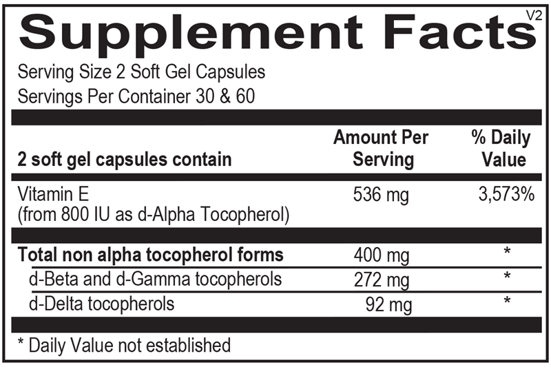 Natural Vitamin E Mixed Tocopherols by Ortho Molecular Products