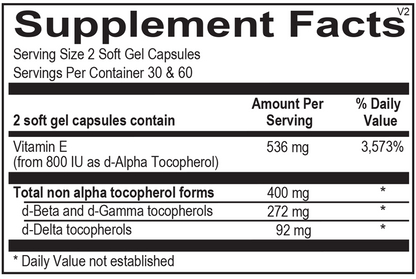Natural Vitamin E Mixed Tocopherols by Ortho Molecular Products