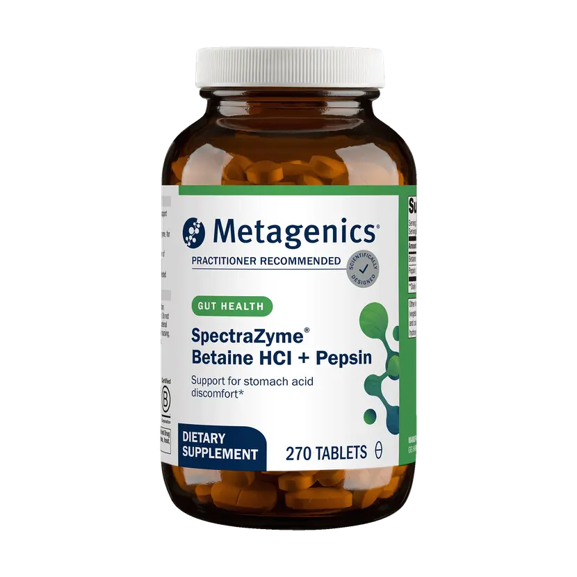 SpectraZyme® Betaine HCI + Pepsin By Metagenics