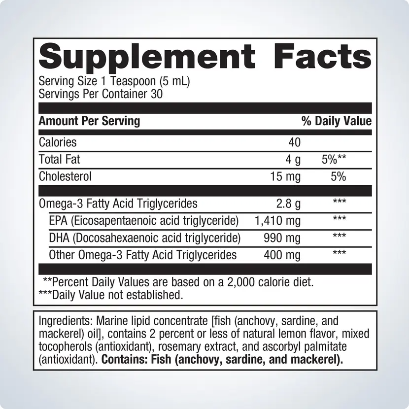 OmegaGenics® Fish Oil EPA-DHA Liquid 2400 mg By Metagenics