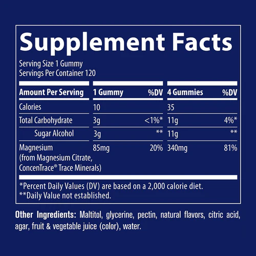 Magnesium Gummies (Sugar Free) by Trace Minerals