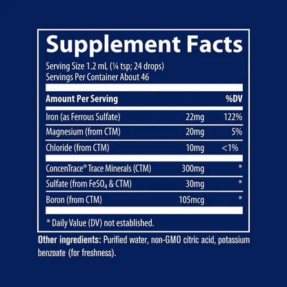 Ionic Iron by Trace Minerals