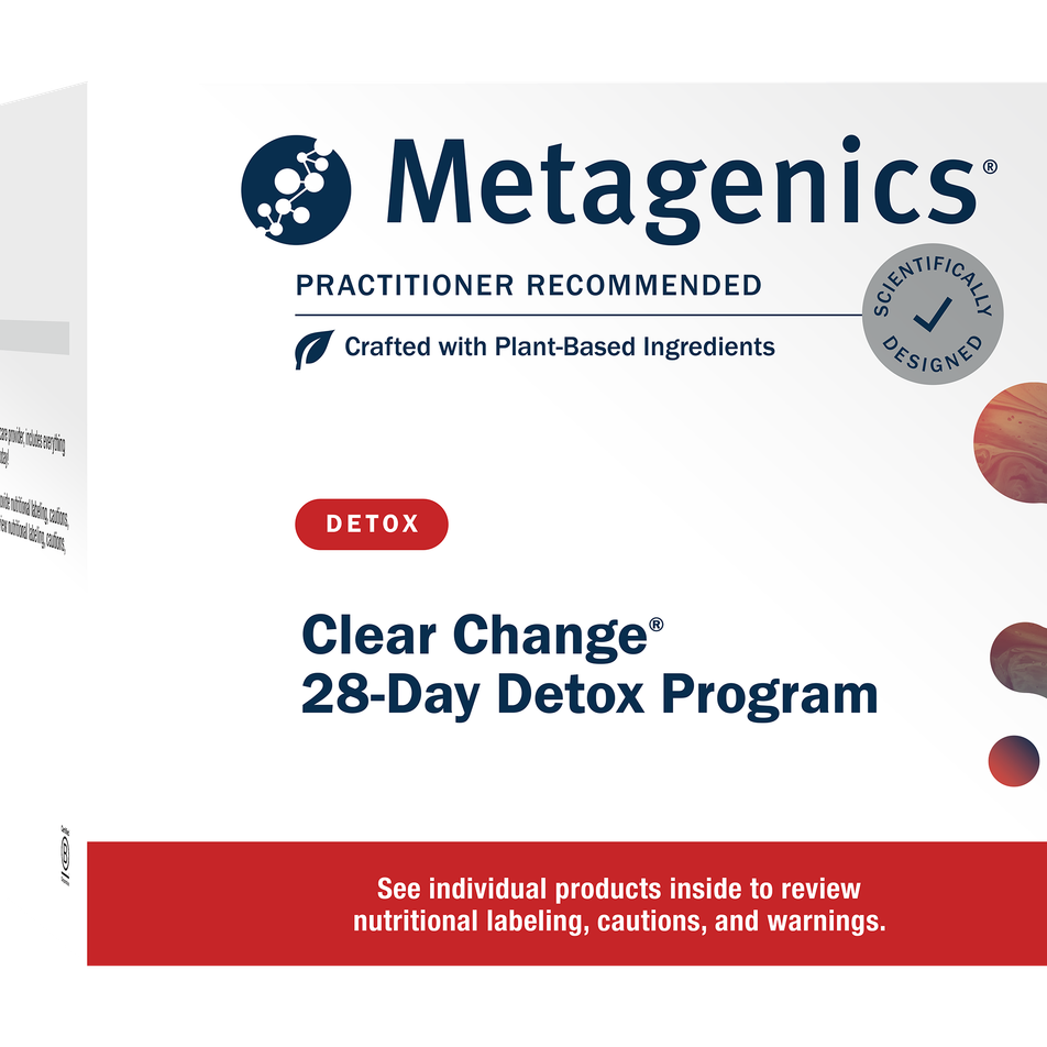 Metagenics Clear Change 28-Day Detox Program packaging on a white background