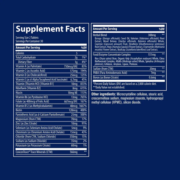 Stress-X Tablets by Trace Minerals