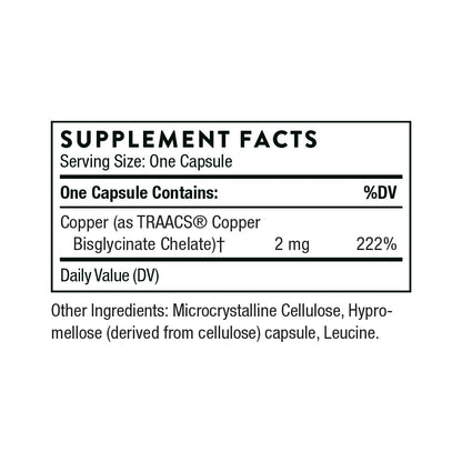 Copper Bisglycinate By Thorne