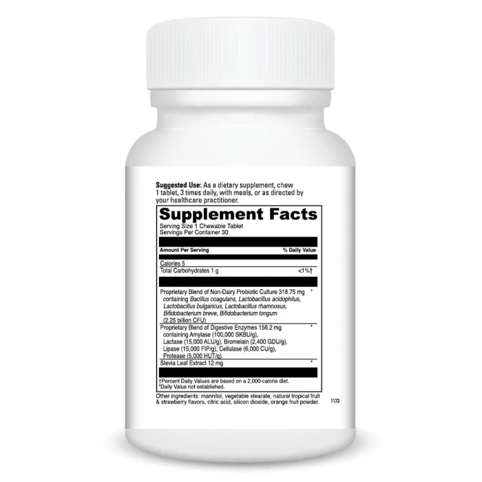 imgi_8_020052eaDigestive Enzymes Chewable with Prebiotics + Probiotics Orange Flavor SF