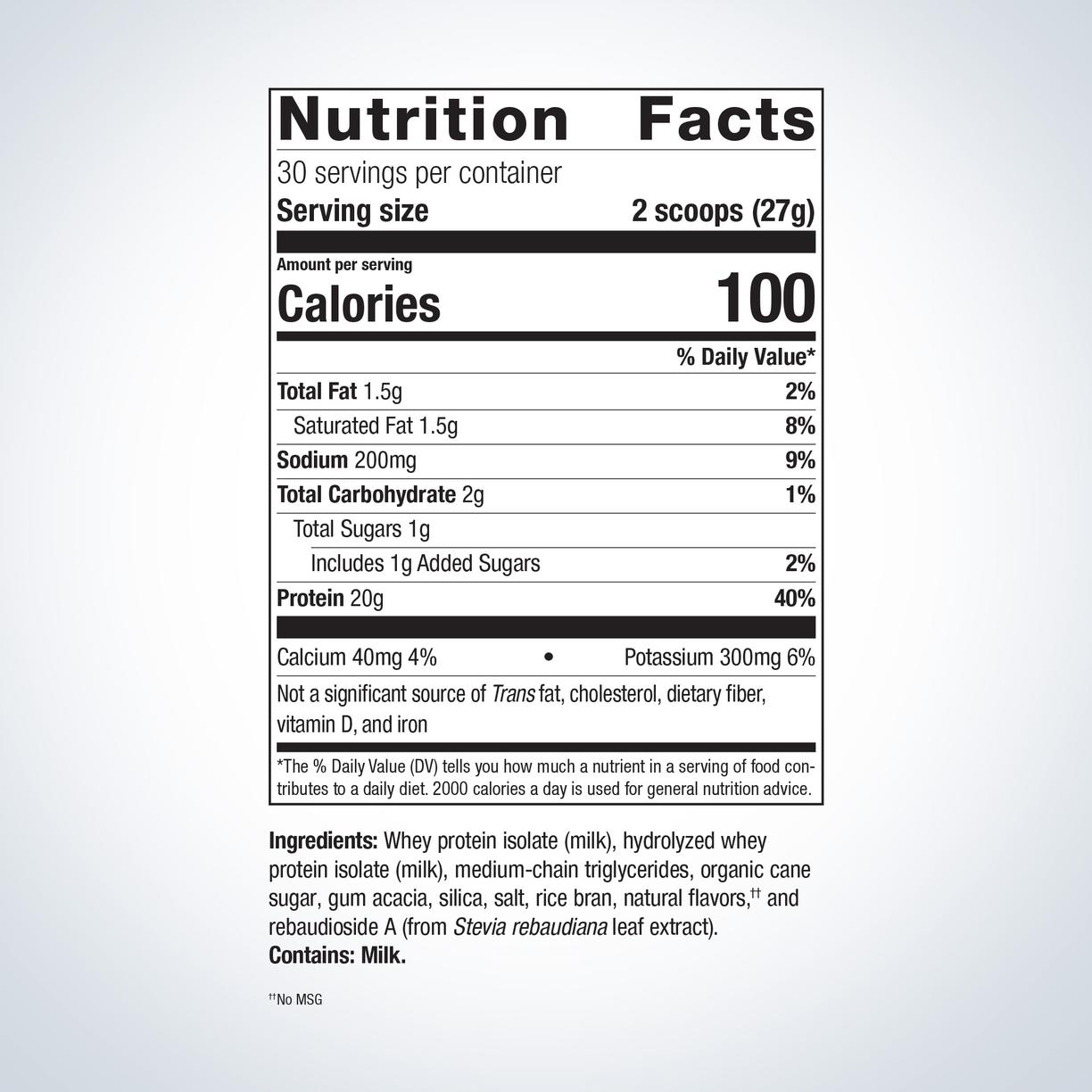 Perfect Protein® Powder - Whey Protein, Vanilla By Metagenics