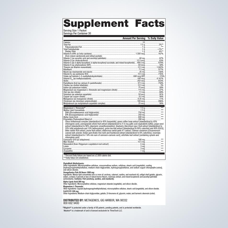Wellness Essentials® Brain Health Daily Packs By Metagenics