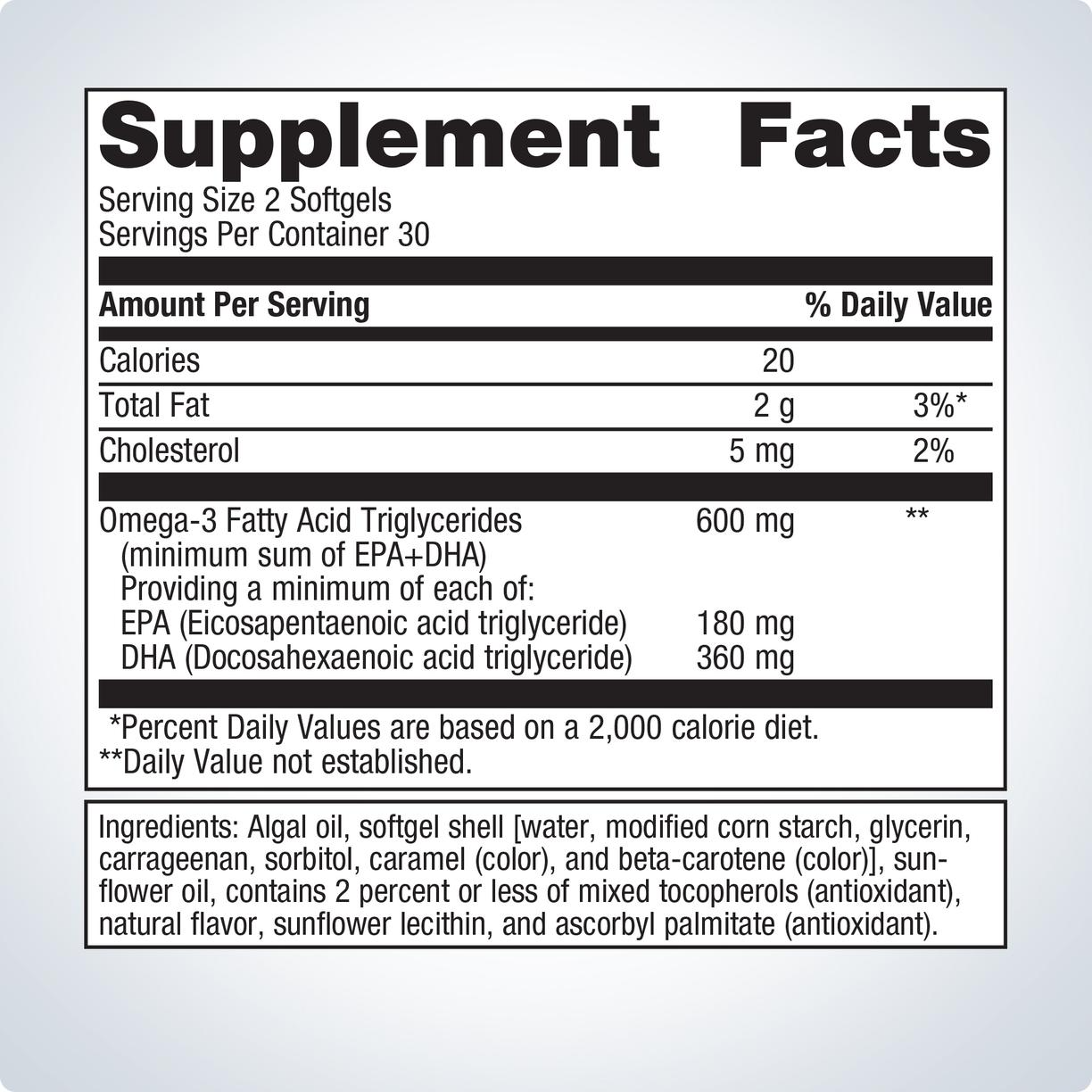 OmegaGenics® Algae Omega-3s By Metagenics
