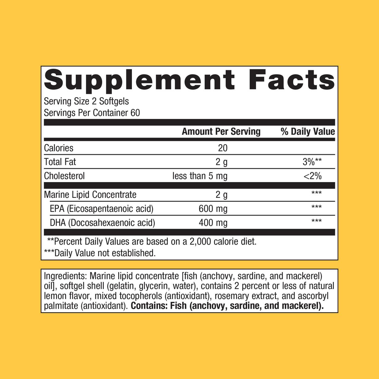 OmegaGenics® Fish Oil EPA-DHA 500 mg By Metagenics