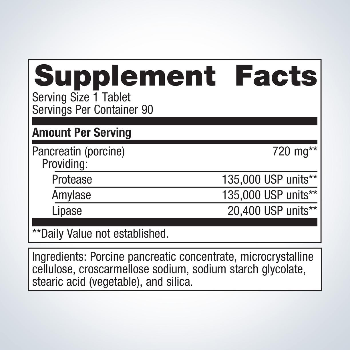 SpectraZyme® Pancreatic Enzymes Extra Strength By Metagenics