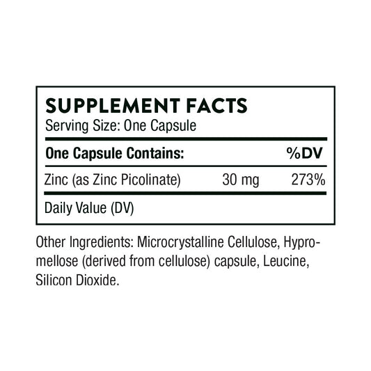 Zinc Picolinate 30 mg - NSF Certified for Sport  By Thorne