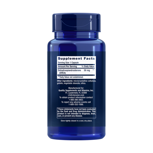life extension DHEA supplement facts