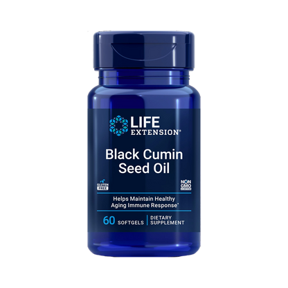 life extension black cumin seed oil bottle