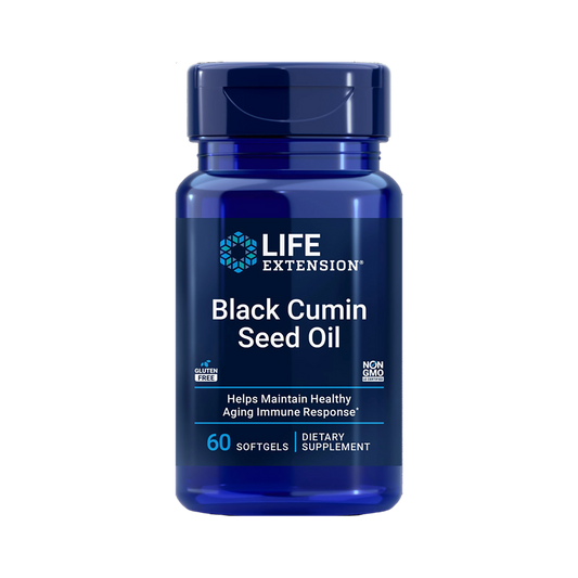 life extension black cumin seed oil bottle