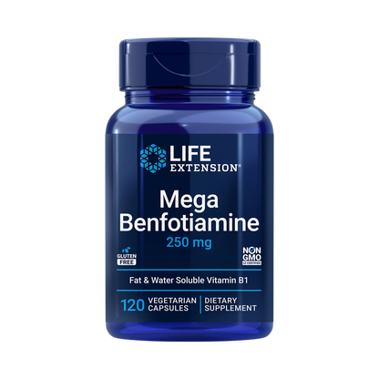 life extension mega benfotiamine bottle