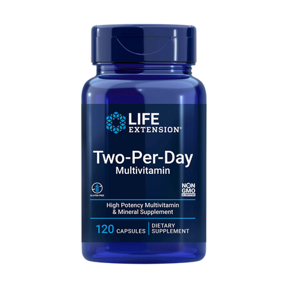 life extension two-per-day multivitamin bottle