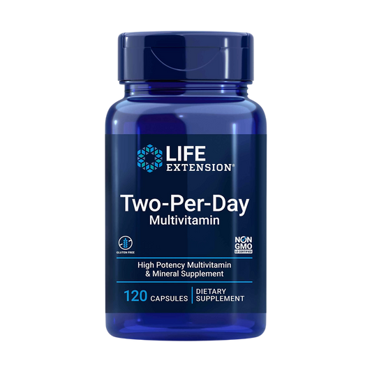life extension two-per-day multivitamin bottle