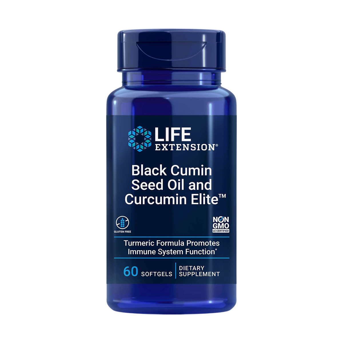 life extention black cumin seed oil curcumin elite  bottle