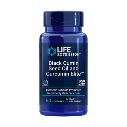 life extention black cumin seed oil curcumin elite  bottle