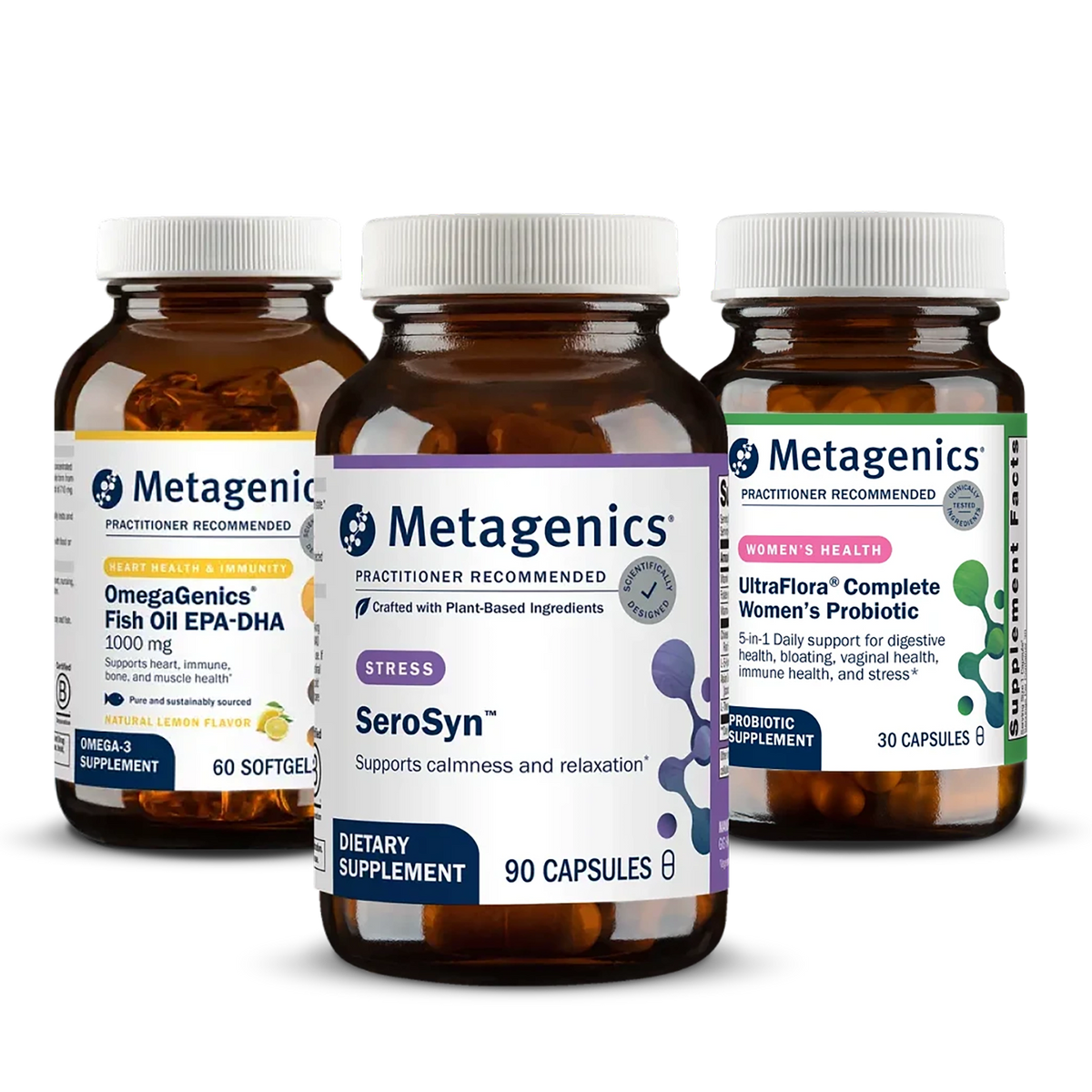 metagenics calm mood stress resilience bottles