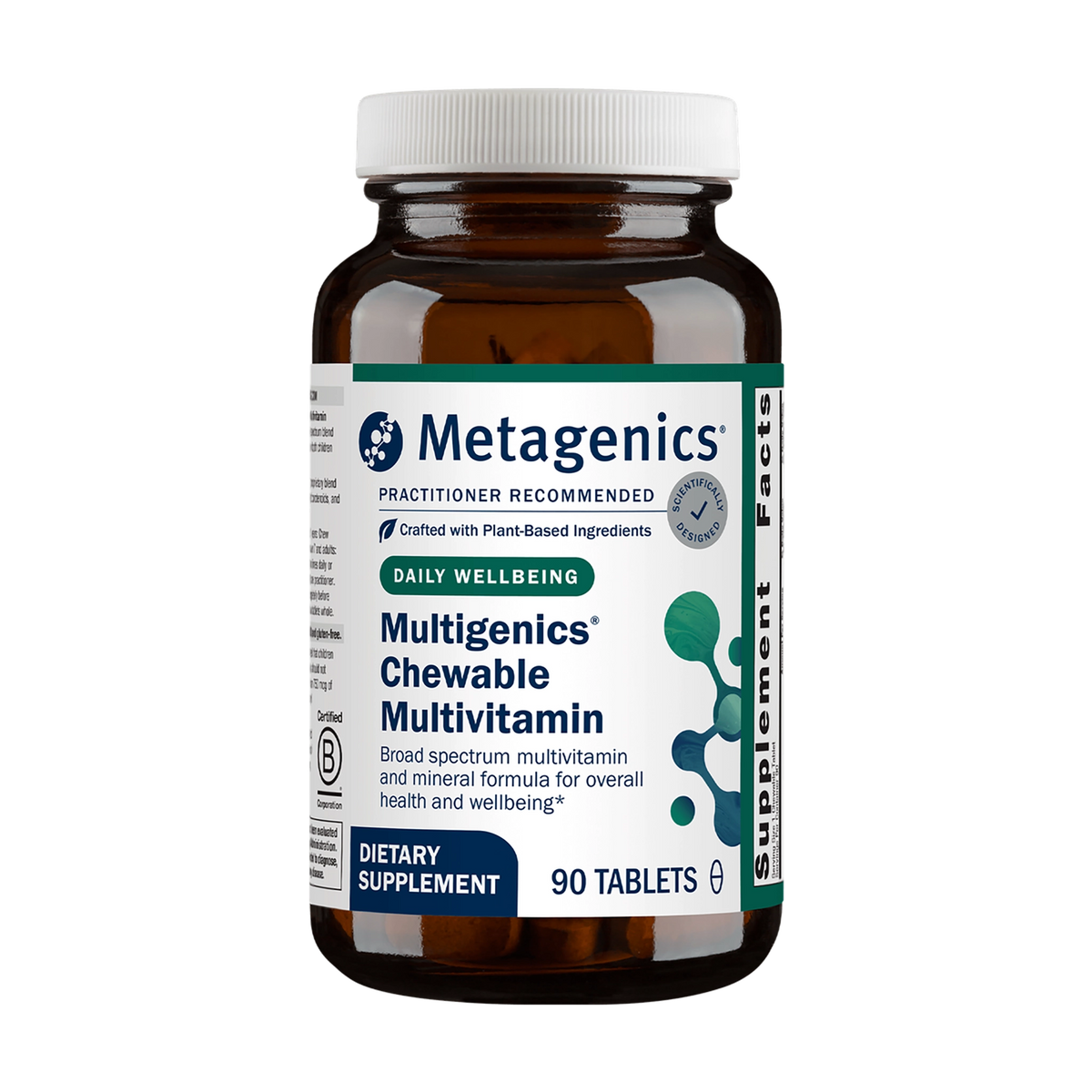 metagenics multigenics chewable multivitamin bottle