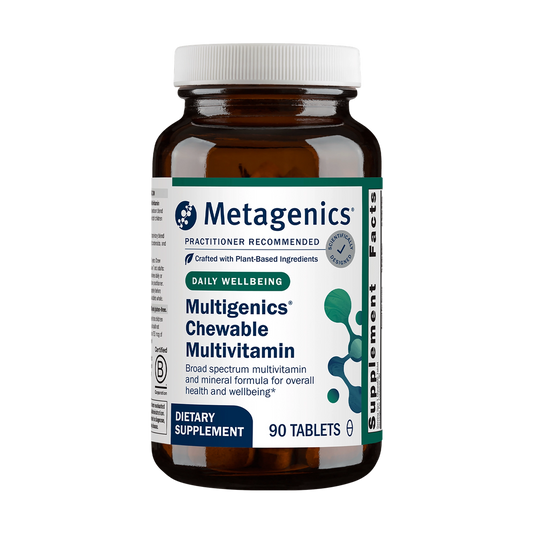 metagenics multigenics chewable multivitamin bottle