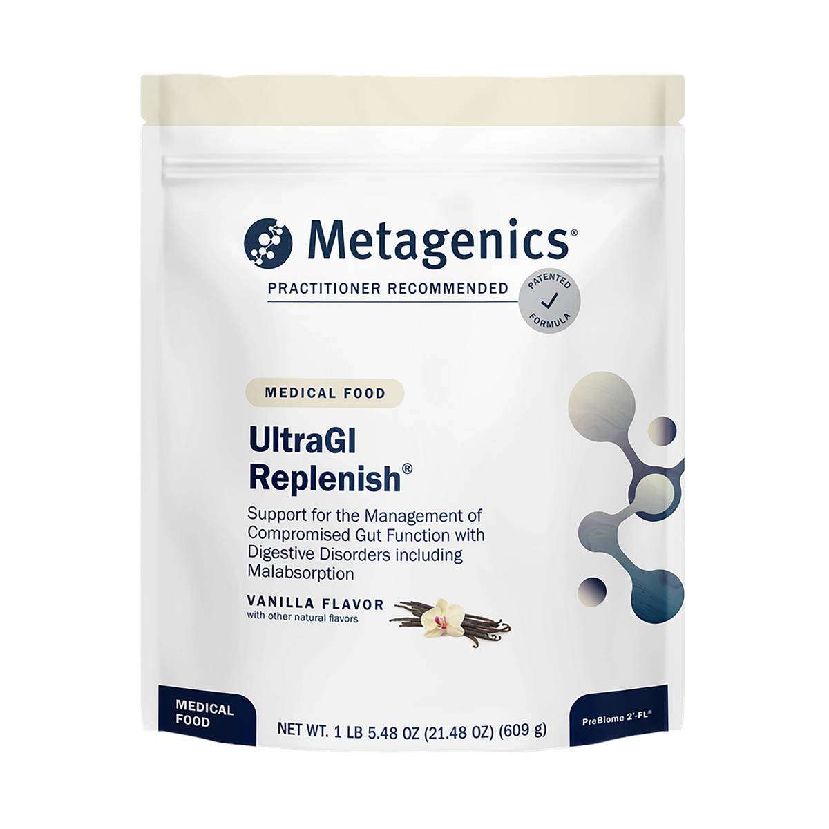 metagenics ultraGI replenish 14 servings vanilla flavor
